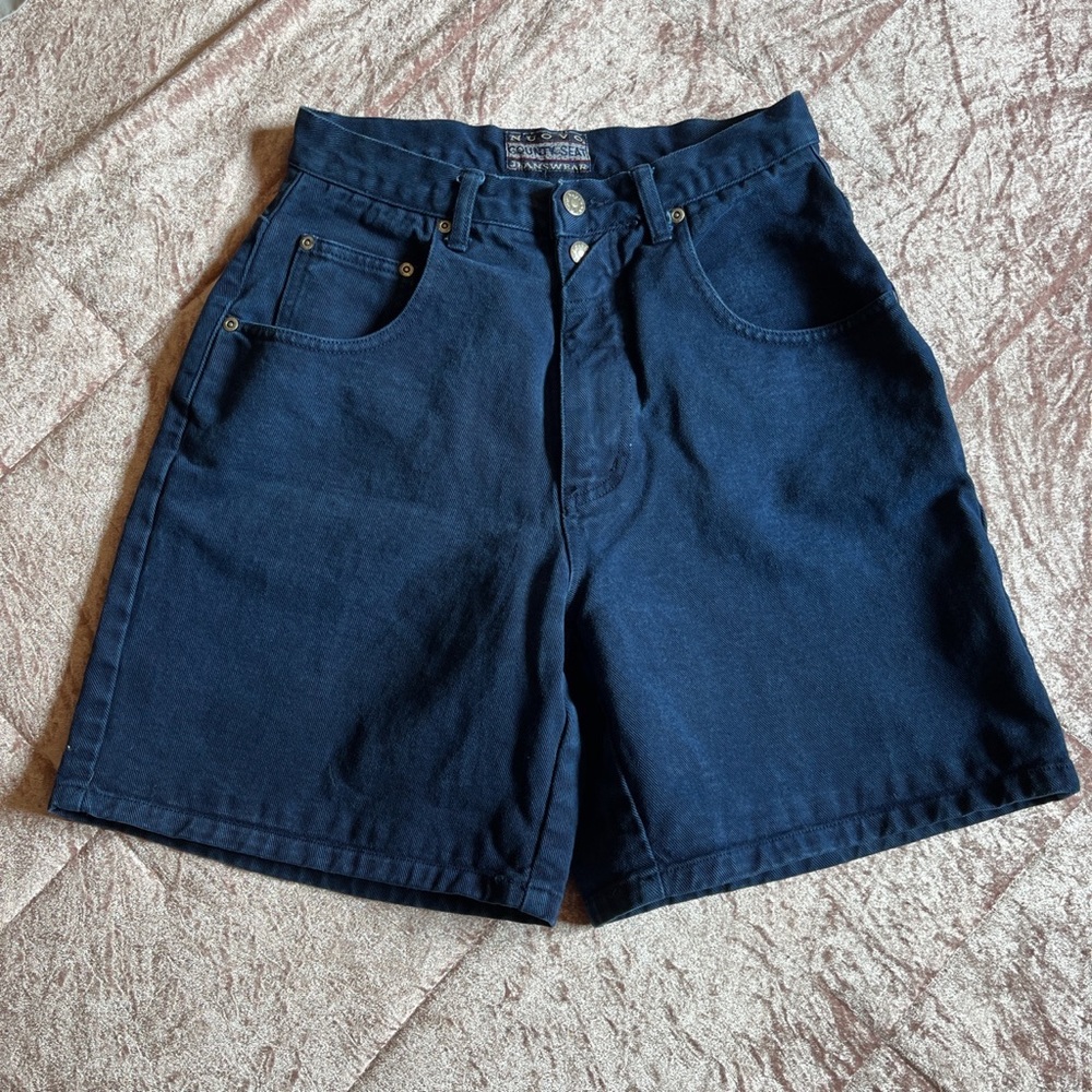 NUOVO High-Waisted Jean Navy Blue Jean Shorts Size 7/8